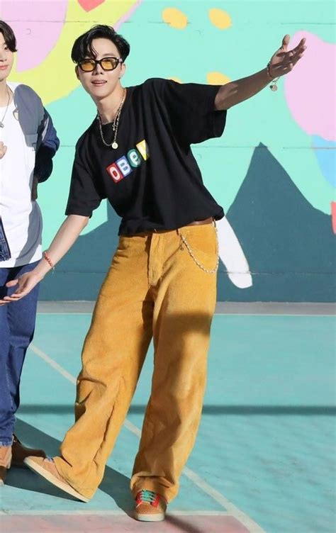 Hoseok Dynamite Outfit: Stunning Moves in Chino Pants .